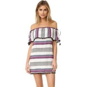 Revolve Saylor Angie Off Shoulder PomPom Dress Size XS